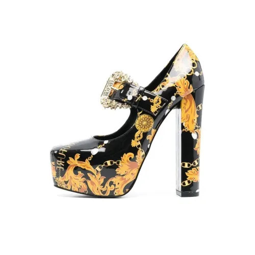 VERSACE JEANS High Heels Women's Black/Yellow