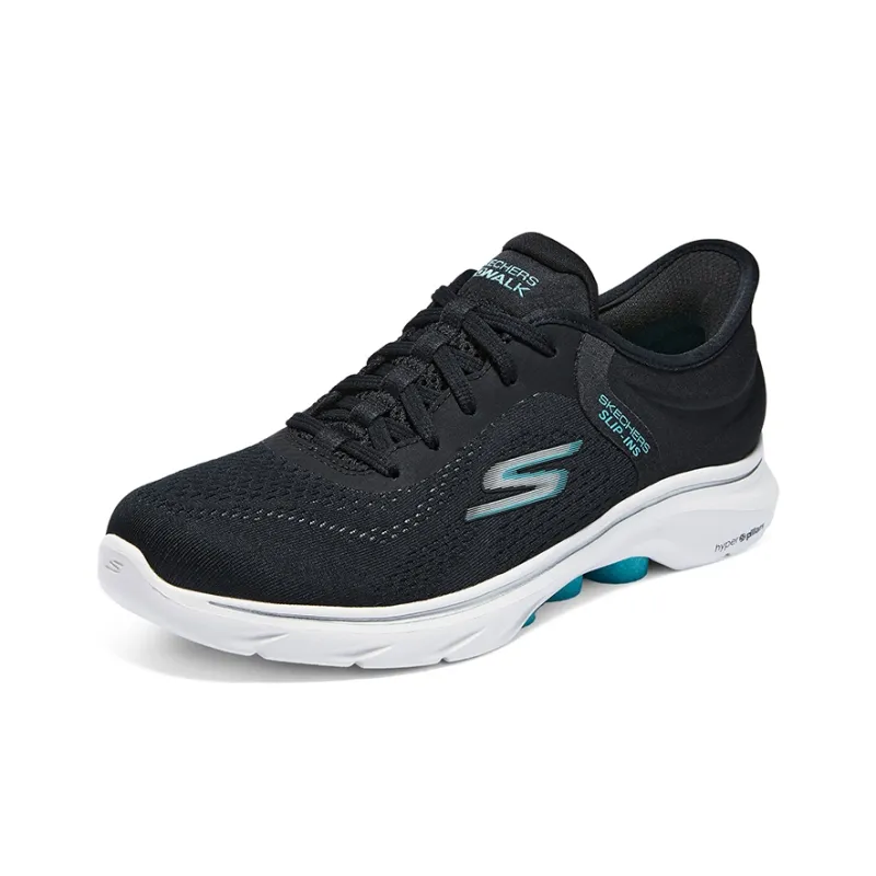 Skechers GO WALK 7 Cushioned Anti Slip And Wear Resistant Lightweight Low Top Casual Running Shoes Women's Black Blue-2