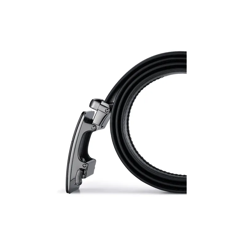 AUGTARLION Genuine Leather Luxe Versatility Leather Belts Men's Black 3.5cm-2