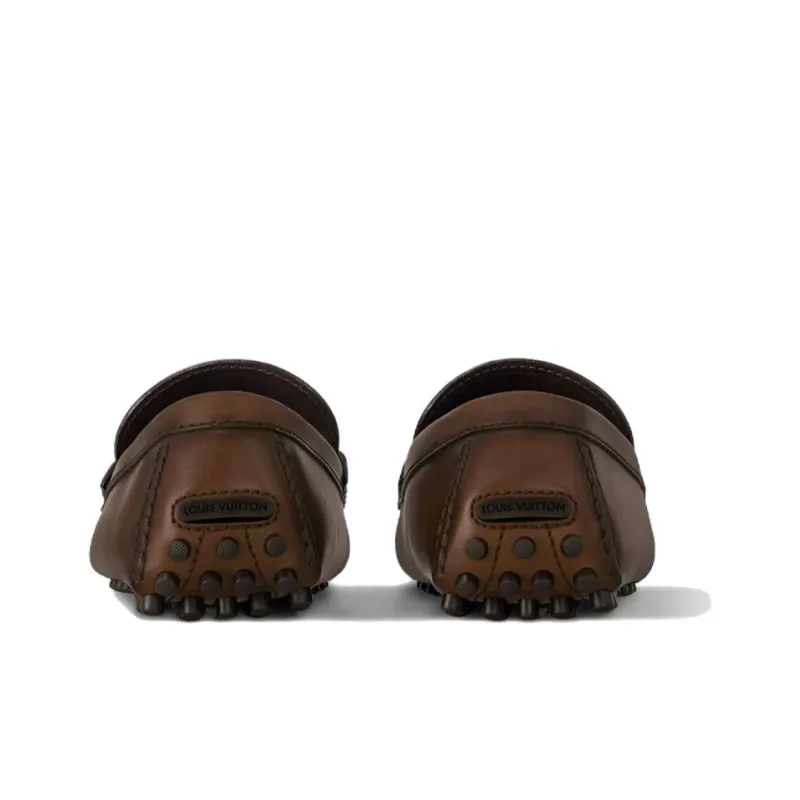 LOUIS VUITTON Hockenheim Beanie Shoes Men's Brown-4
