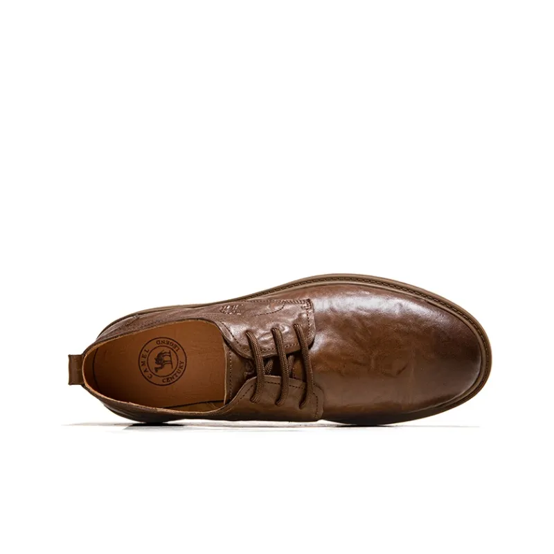 CAMEL Dress Shoes Men Low Top Khaki/Black-2