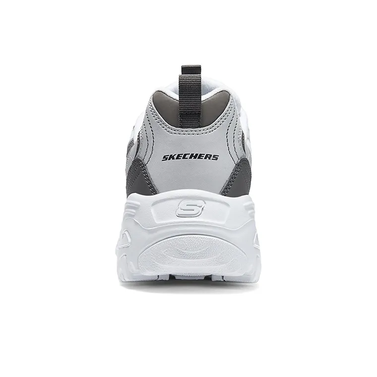 Skechers D'LITES 1.0 Cushioning Wear Resistant Low Top Casual Shoes Women's White Gray Black-4