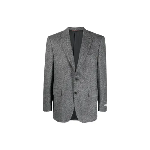 Canali Single-breasted Herringbone-pattern Blazer