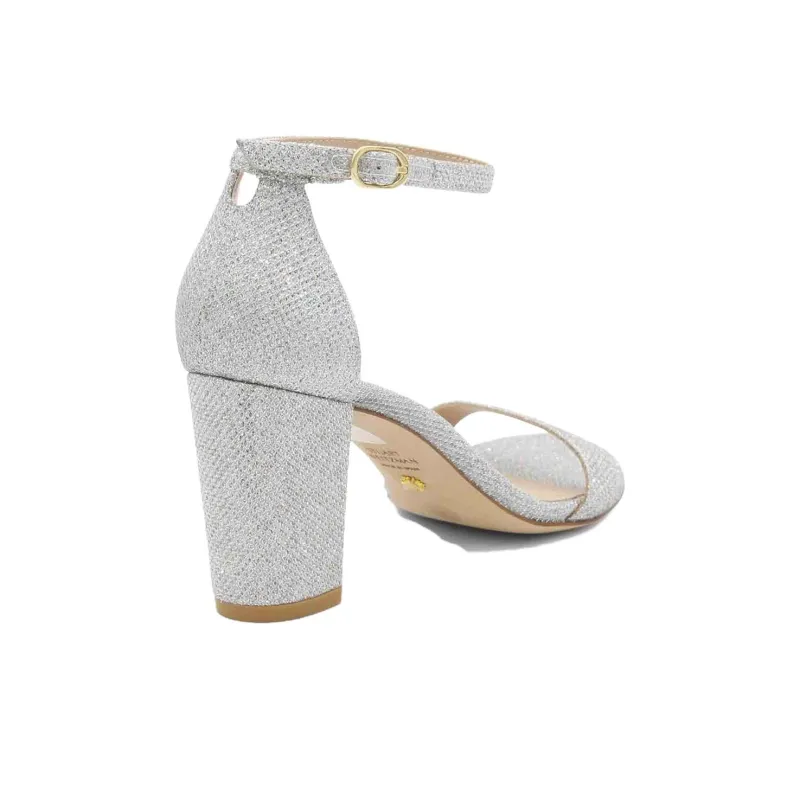 stuart weitzman Nearly Nude 65mm Glittered Sandals-4