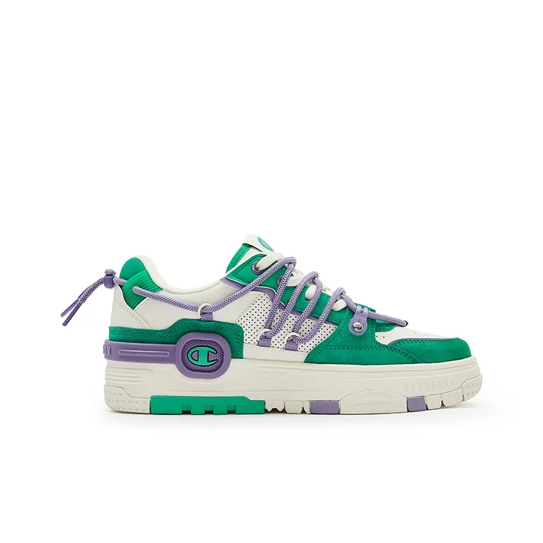 Champion Bumper V1 Headphone Trainer Low Top Skateboard Shoes Women's Green-1