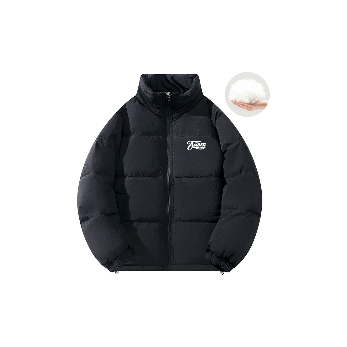 AMBER LIGHT Down Jackets Unisex Black XL - POIZON