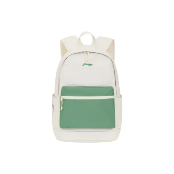 LiNing Polyester Backpack Unisex White Green