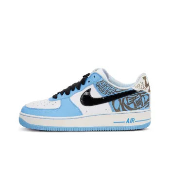 Nike Air Force 1 Entourage George Non slip Lightweight Low Top Skateboard Shoes Men's Blue White Black