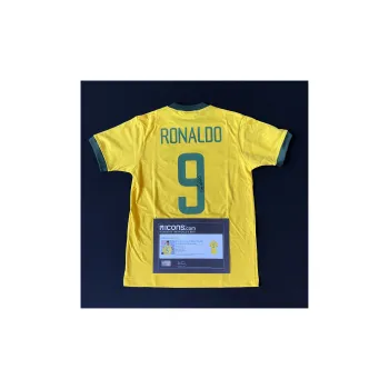 ICONS.com Ronaldo Brazil 1970 Edition Jersey Includes Certification Certificate Not Framed