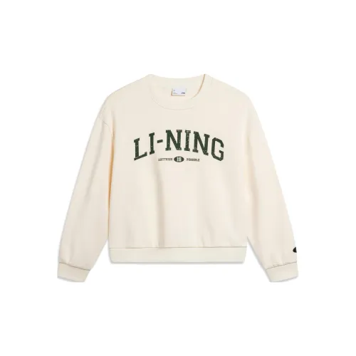 LINING Weekend Youth Sweatshirts Women's Off White