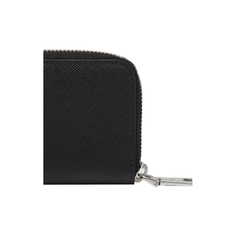 PRADA Saffiano Leather Coin Purse Men's Black-3