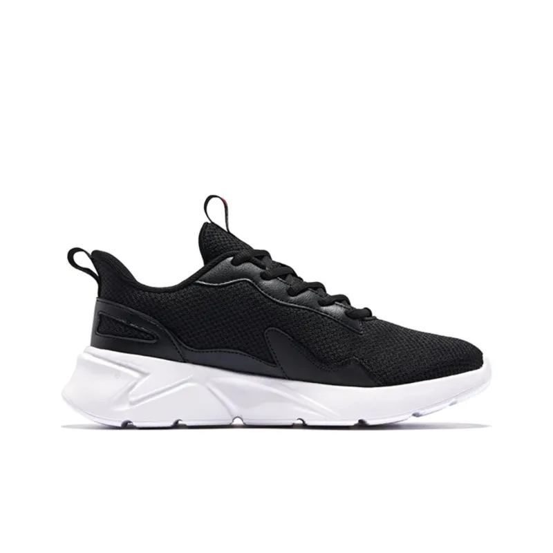 QIAODAN Slip Resistant, Abrasion Resistant, Lightweight Low Top Casual Running Shoes Women's Black White-1