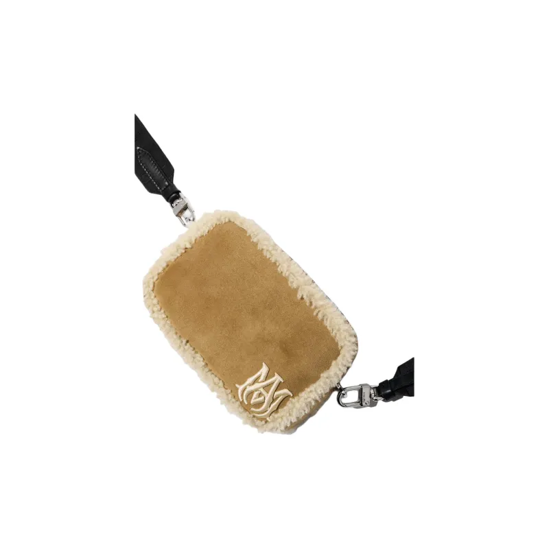 AMIRI Sheared Wool Camera Bags Crossbody Bag Shoulder Bag Unisex Natural-2