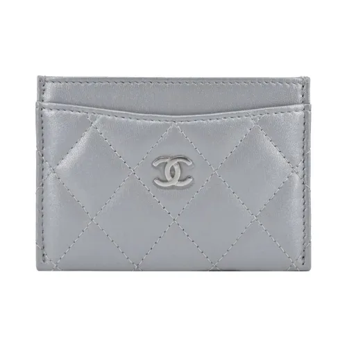 CHANEL Classic Card Holder Silver AP0213