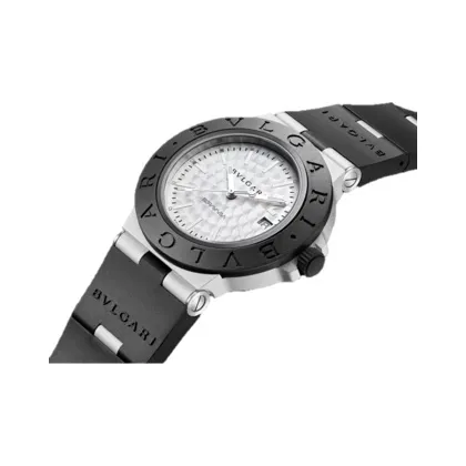 BVLGARI Wrist Watch Automatic Mechanical Movement Rubber Strap 40mm White Dial Men's Watches-1