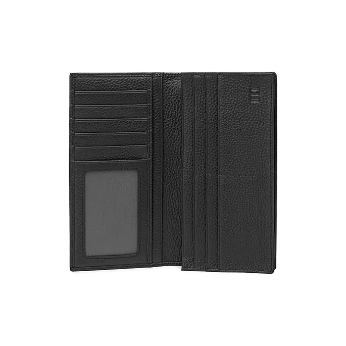 HLA Cow Leather Wallet With Money Clip And Leather Clip Regular Unisex Black-5