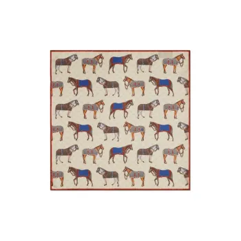 GUCCI Silk Scarves Men's Light Brown