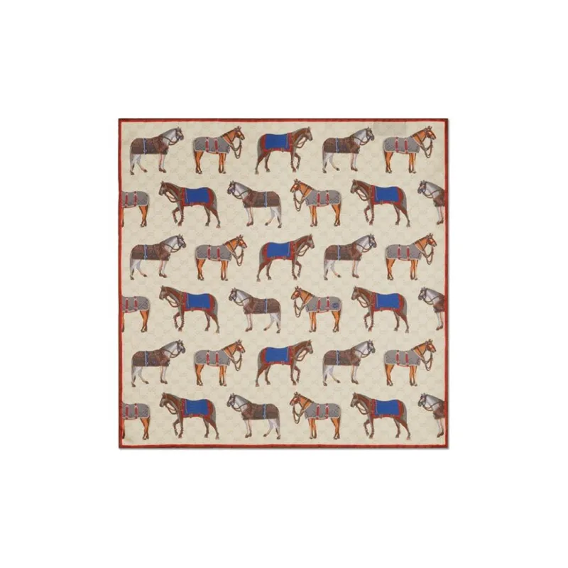 GUCCI Silk Scarves Men's Light Brown-0
