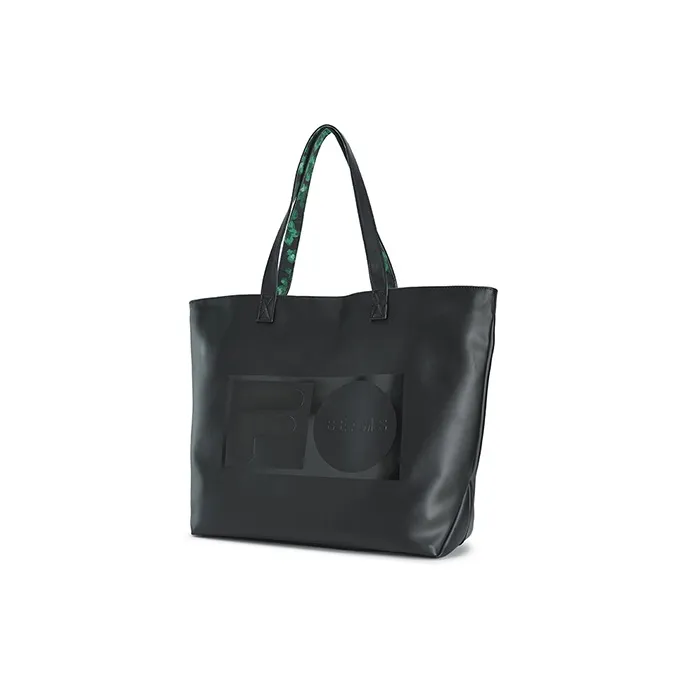 FILA FUSION ×BEAMS Collaboration PU One Shoulder Handbag Extra Small Unisex Pitch Black-1