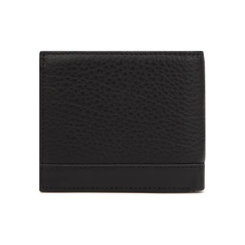 Tommy Hilfiger Cow Leather Wallet Regular Men's Black/White/Red-1