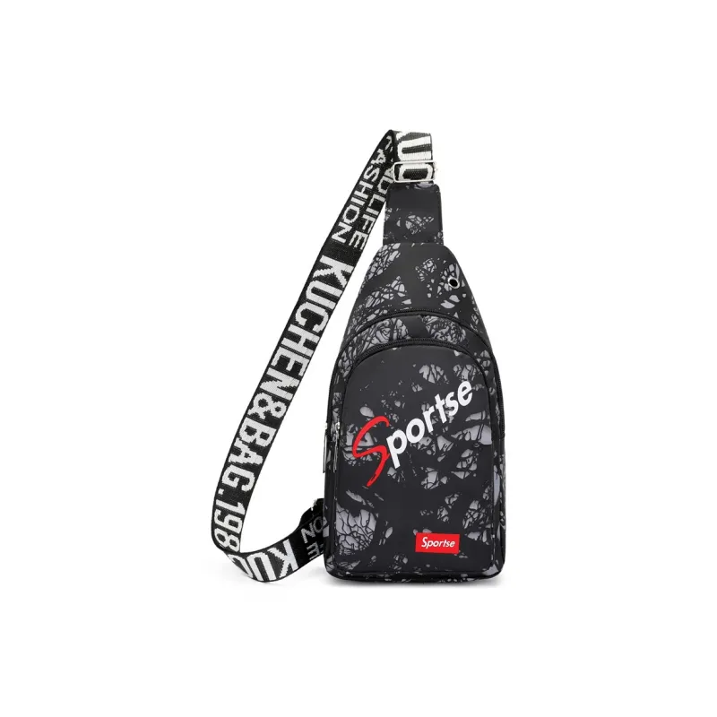 Aini Rabbit Oxford Waterdrop Shaped Bag Sling Bag Large Size Unisex Blue/Red/Green/Gray-3