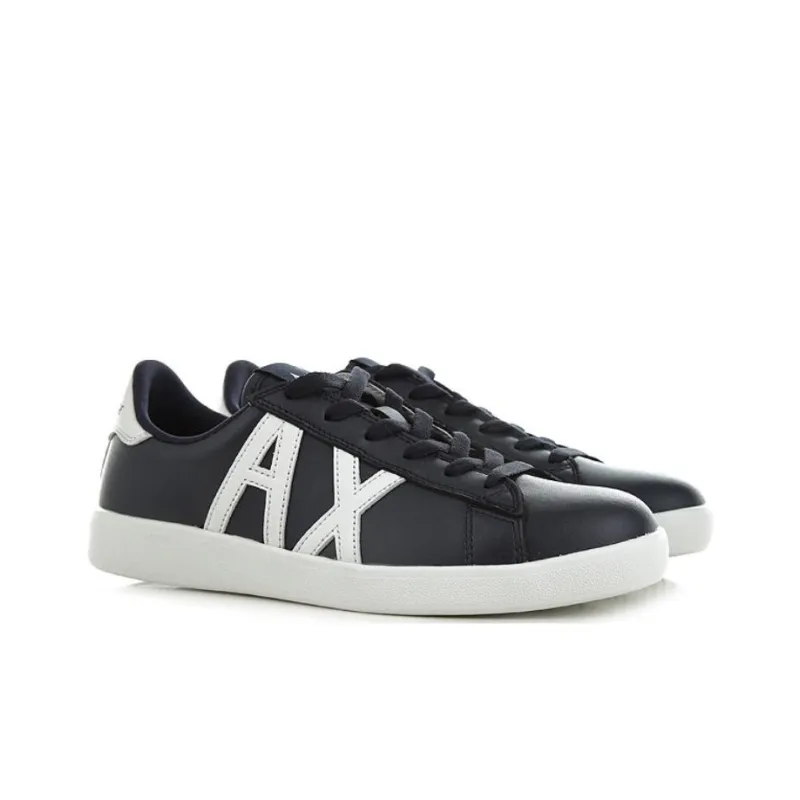 ARMANI EXCHANGE Low-Top Skateboard Shoes Men's Navy-2