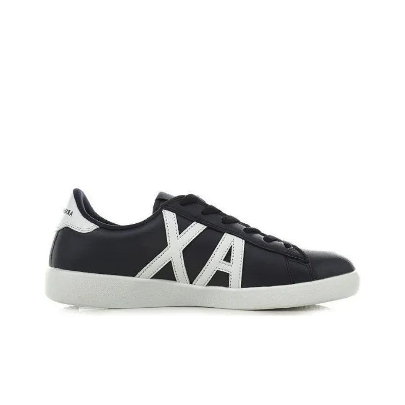 ARMANI EXCHANGE Low-Top Skateboard Shoes Men's Navy-1
