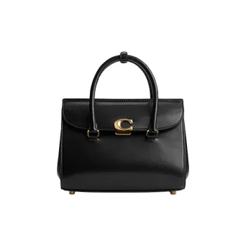 COACH Carryall Calfskin Briefcase, Handbag Medium Size Women's Black