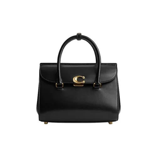 COACH Carryall Calfskin Briefcase, Handbag Medium Size Women's Black