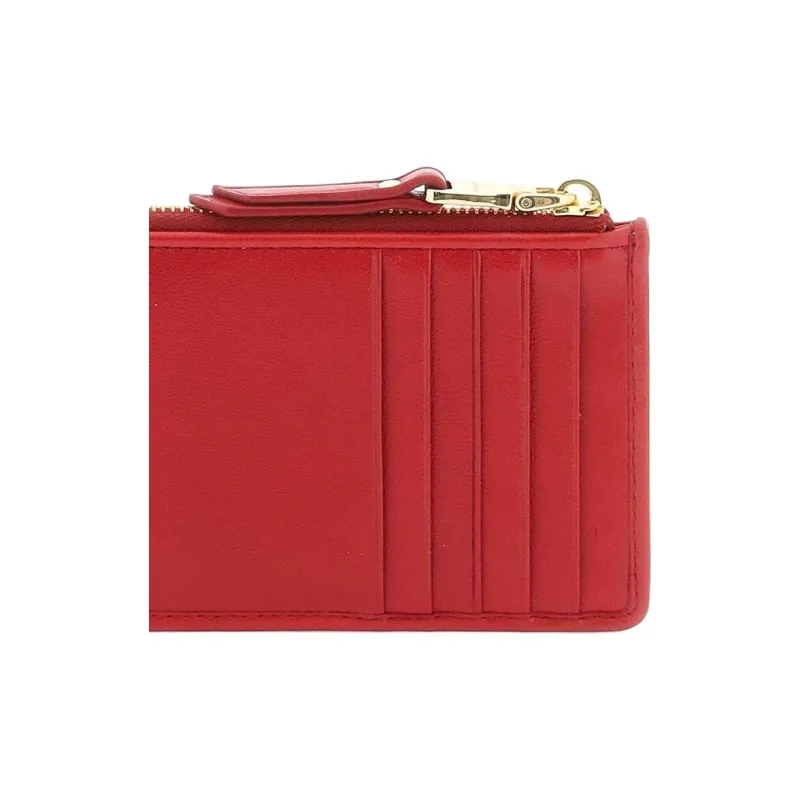 MIU MIU Matelassé Leather Wallet Women's Red-4