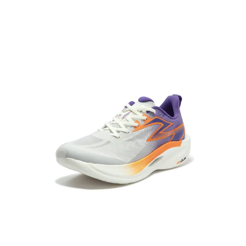 361° Fly 2ET Shock Absorbers Slip Resistant, Abrasion Resistant, Breathable Low Top Running Shoes Unisex White Purple-1