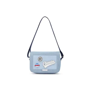 Champion Fabric Camera Bags Shoulder Bags Small Size Unisex Black/Dark Gray/Light Blue