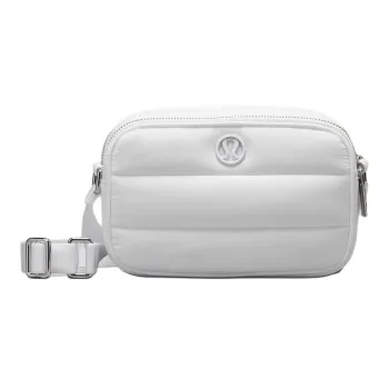 Lululemon Wunder Puff Series Nylon Camera Bag Shoulder Bag Crossbody Bag Women's White