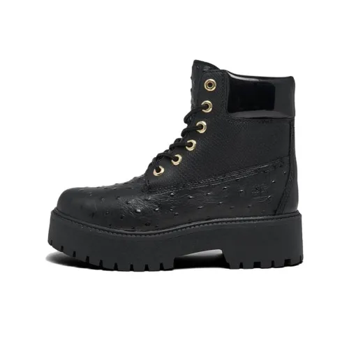 Timberland Cushioning Wear Resistant Mid Top Outdoor Shoes Women's Black