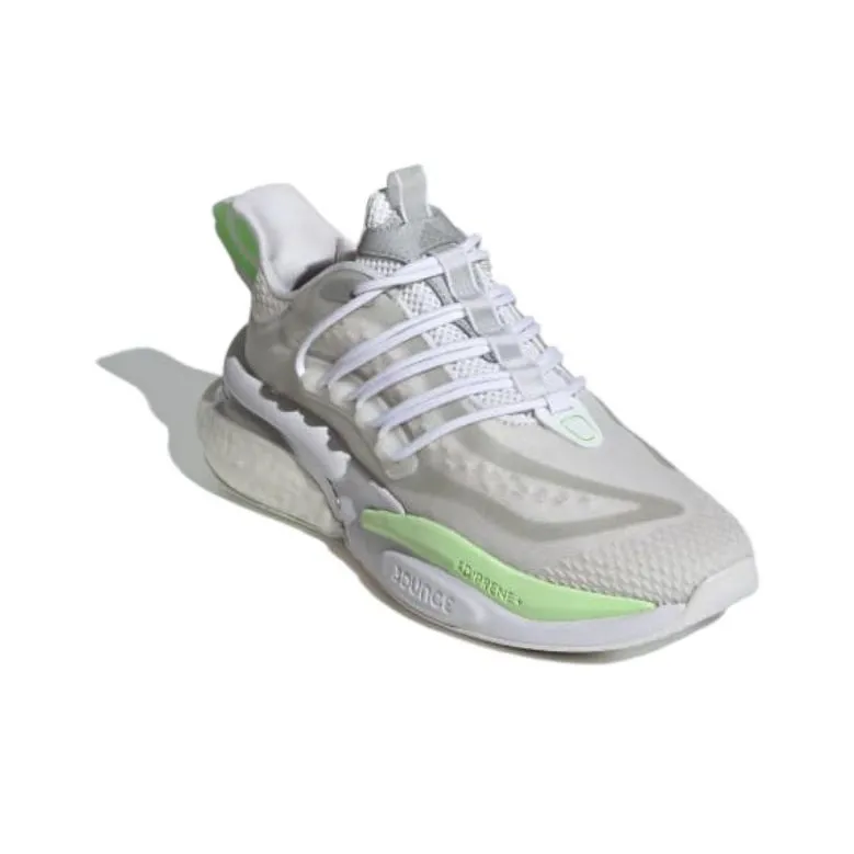 Adidas Alphaboost V1 Cloud White Silver Metallic Green Spark Women's-2