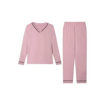 Flowers In Water Pajama Set Women's Pink Purple