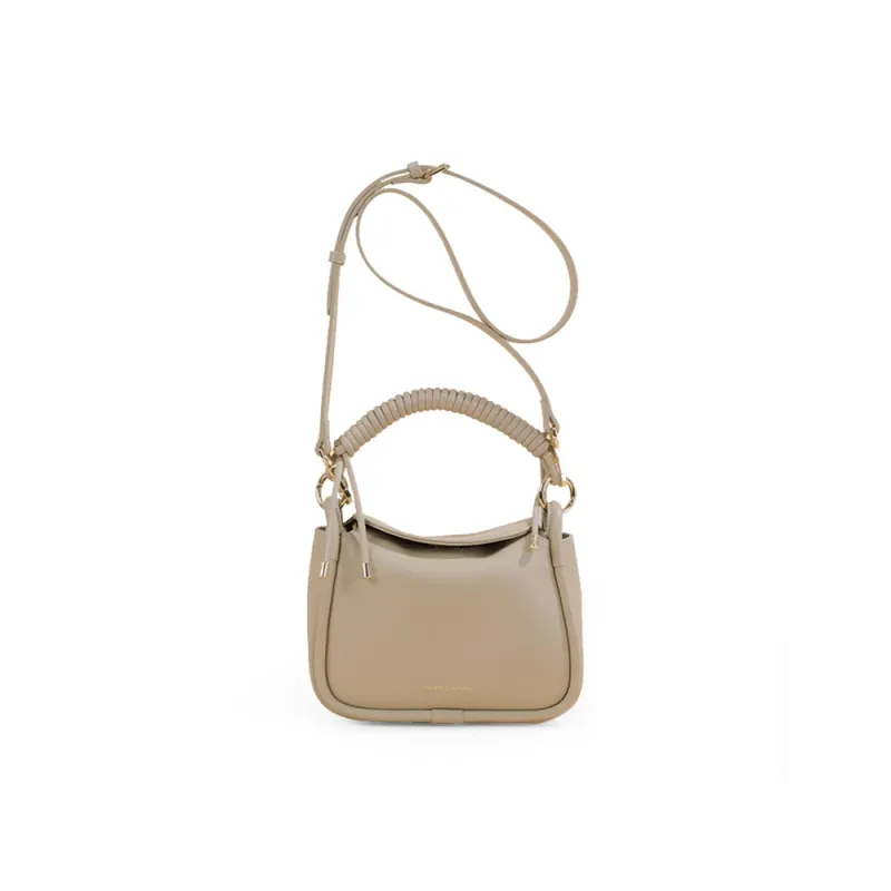 TOMATO&POTATO Cow Leather Shoulder Bag Women's Black-12
