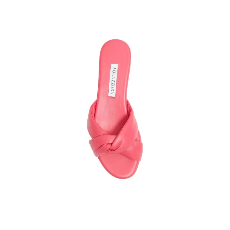 AQUAZZURA Rubber Sole Quick Dry Slide Slippers Women's Pink-4