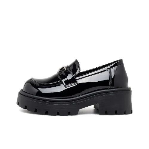 Honey GIRL Loafers Women's Patent Leather Black