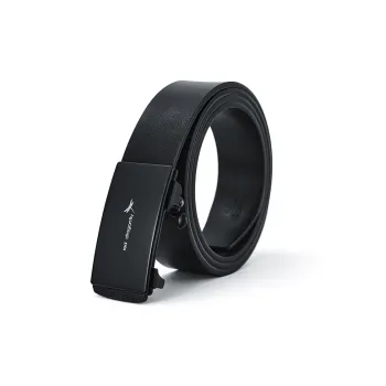 RED DRAGONFLY Business Lightweight Cow Split Leather Automatic Buckle Belt Men's Black Width 3.3cm