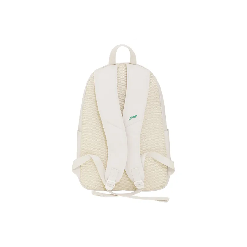 LiNing Polyester Backpack Unisex White Green-4