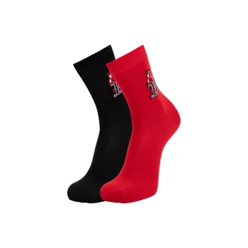 Tommy Hilfiger Mid Calf Socks Men's 2 Pack Red/Black