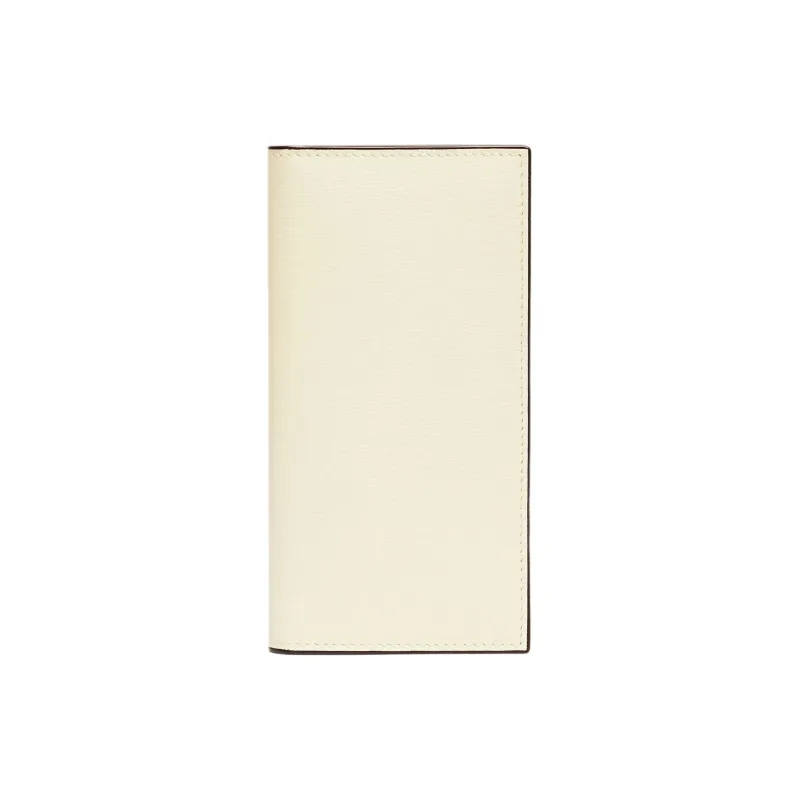 Valextra Calfskin Wallet Women's White Parchment-0