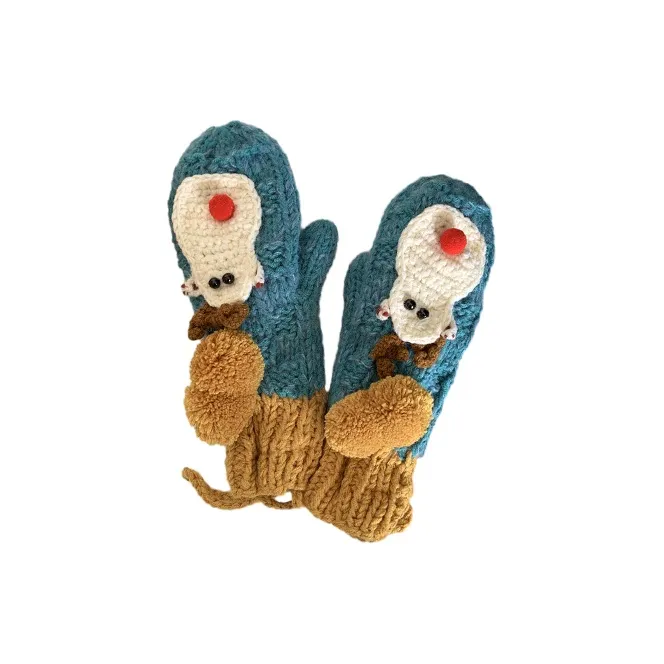 EQUIPMENTELEGANT Acrylic Polyester Knit Gloves Women's-0