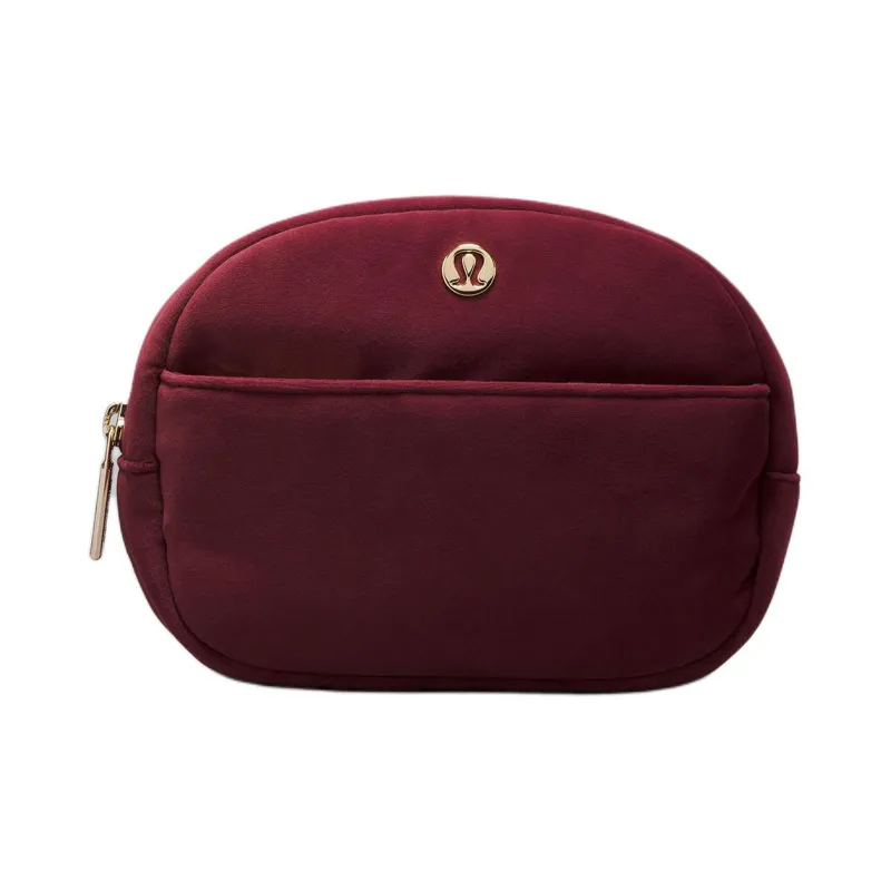Lululemon Recycled Polyester Storage Bag Mini Women's Wine Berry & Gold-0