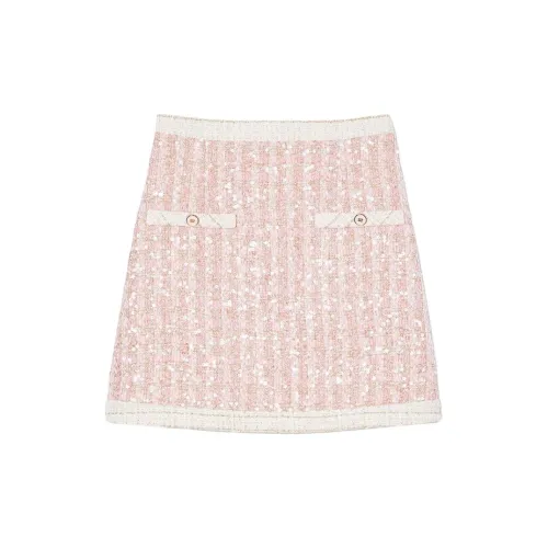 Sandro Sequined Tweed Miniskirt