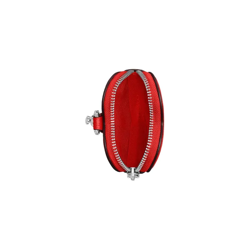 COACH Heart Cow Leather Wallet Coin Purse Women's Sports Red-2