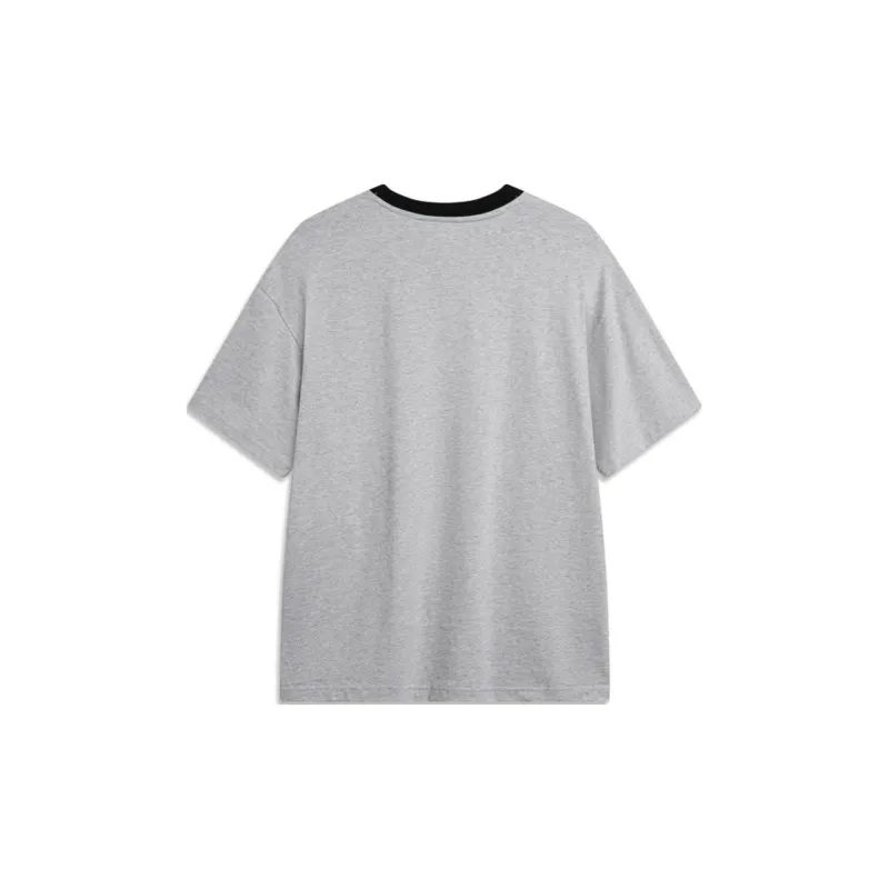 LiNing Sports Life Collection T Shirt Unisex Heather Gray Light Smoke Gray-1