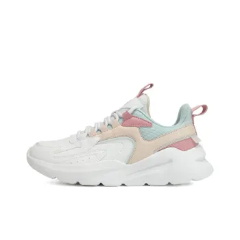 Erke Low Top Running Shoes Women's White Blue Pink