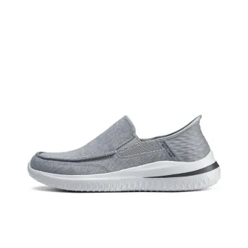 Skechers Slip Ins Slip Ins Technology Wear Resistant Low Top Casual Shoes Men's Light Gray